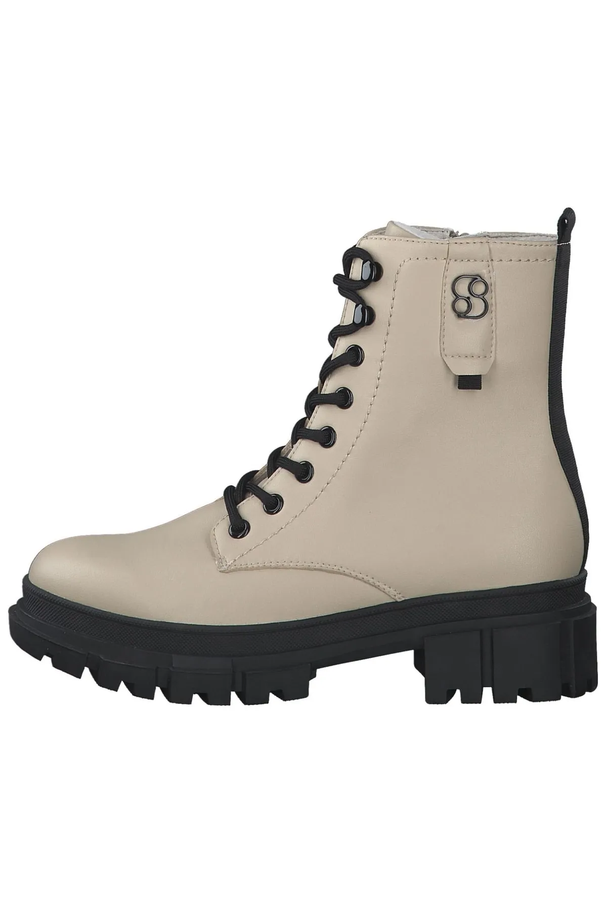 s.Oliver  Stiefelette - Beige - Blockabsatz