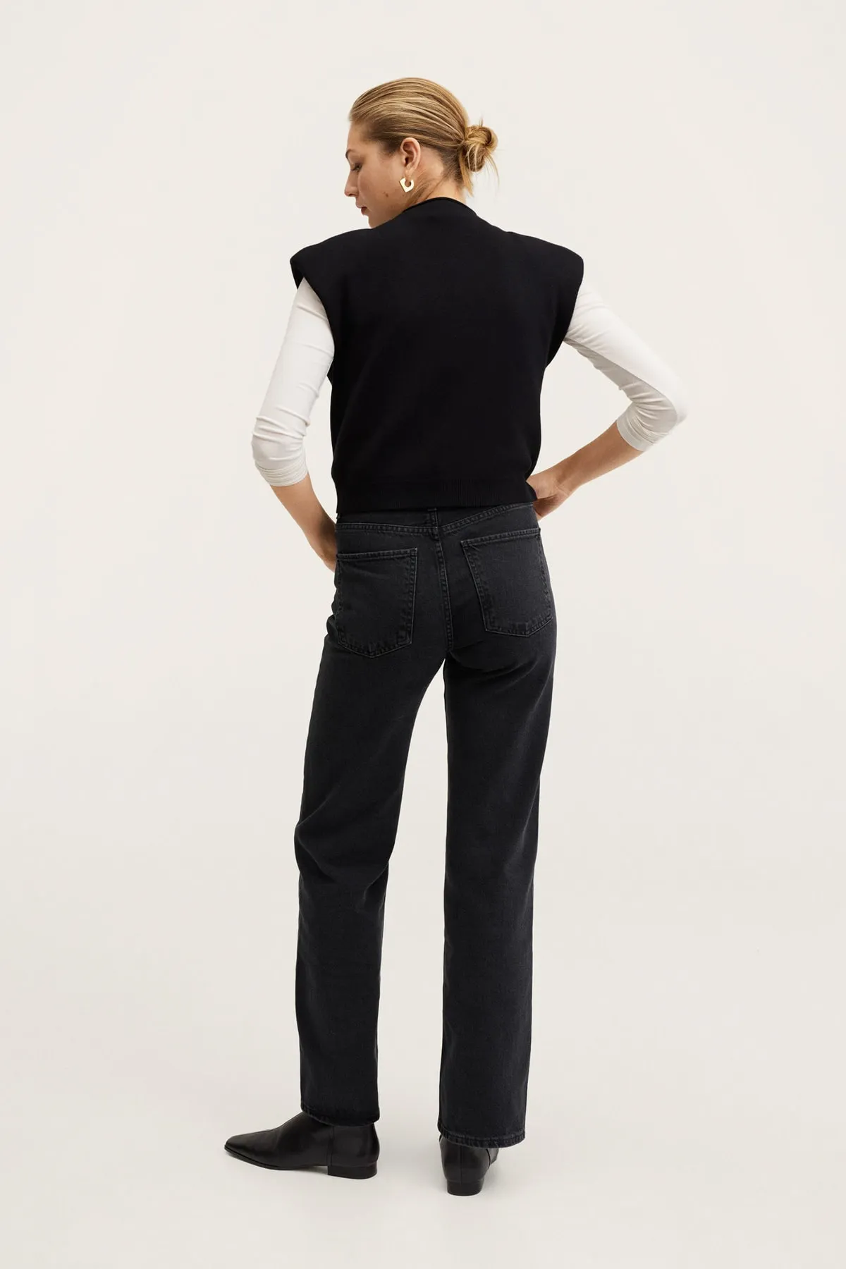 MANGO  27011118 Damen / Mädchen Schwarzer Denim