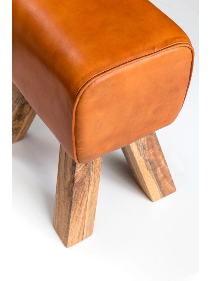 KADIMA DESIGN Retro Sitzhocker, Holzbeine, belastbar bis 120 kg, Landhaus-Optik günstig kaufen onesize