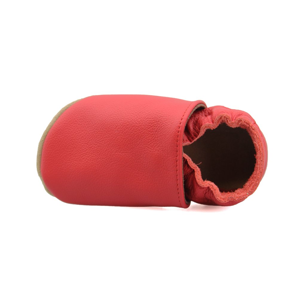 baBice Plain Red rote Krabbelschuhe