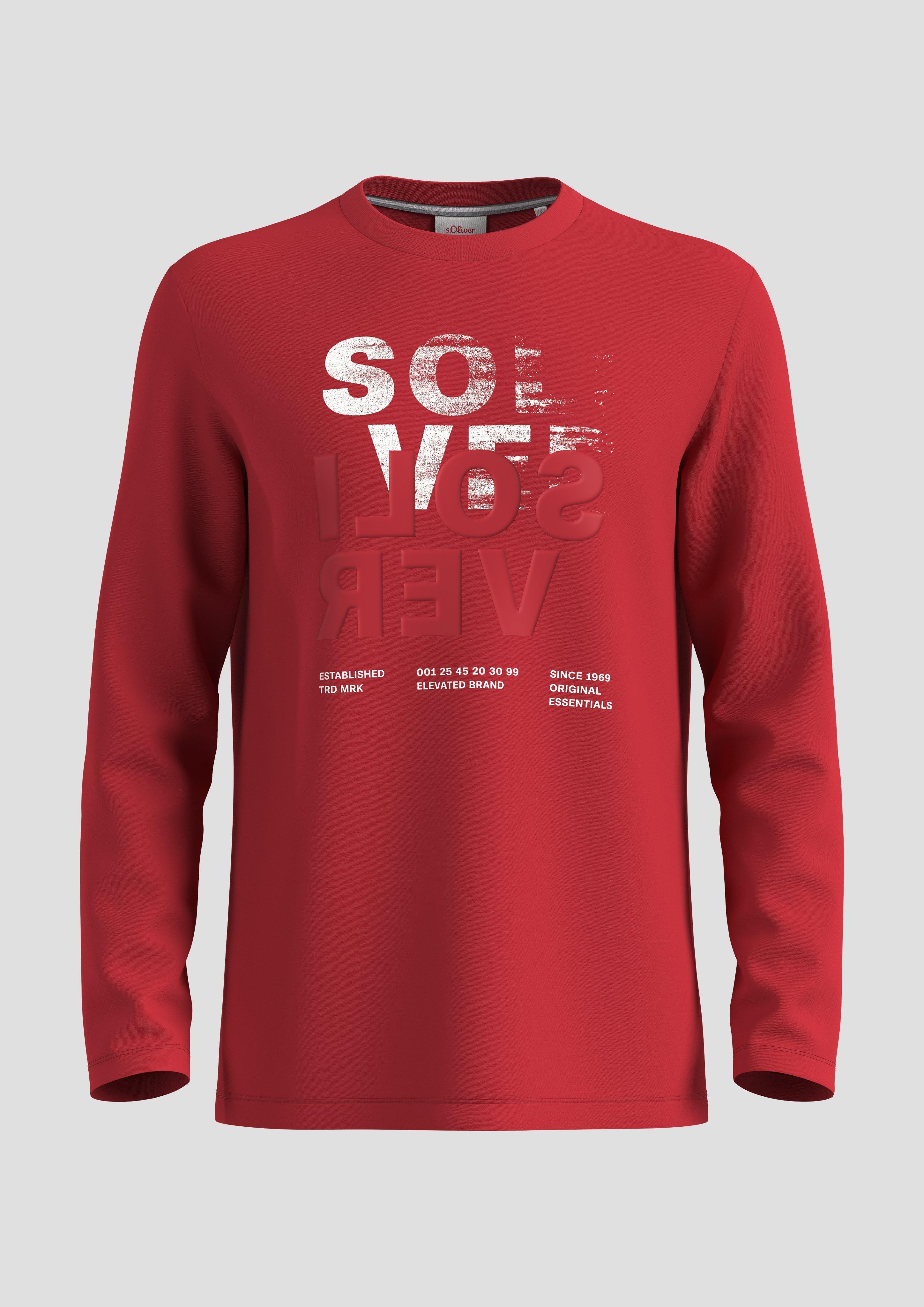 Longsleeve mit gummiertem Label-Print  2138671-31D1
