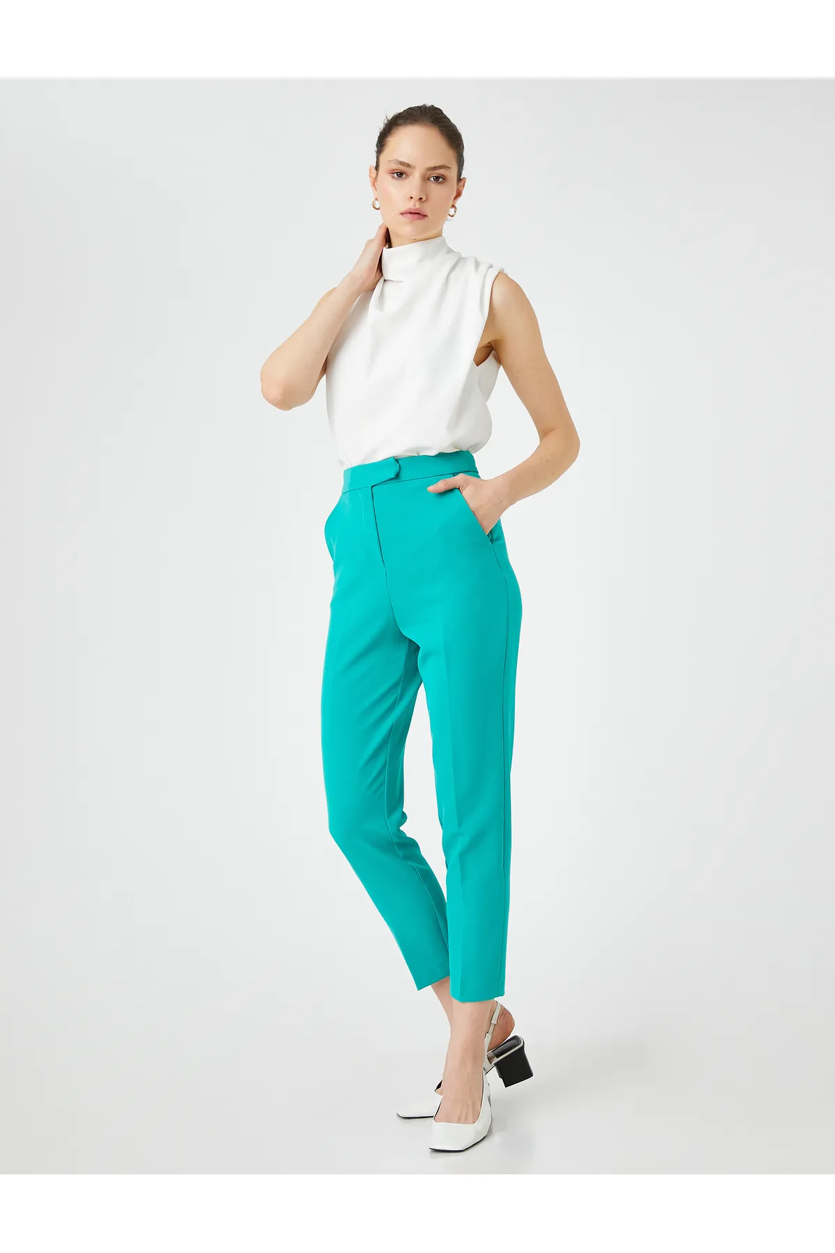 Koton  Basic-Hose aus Zigarettenstoff mit Taschen