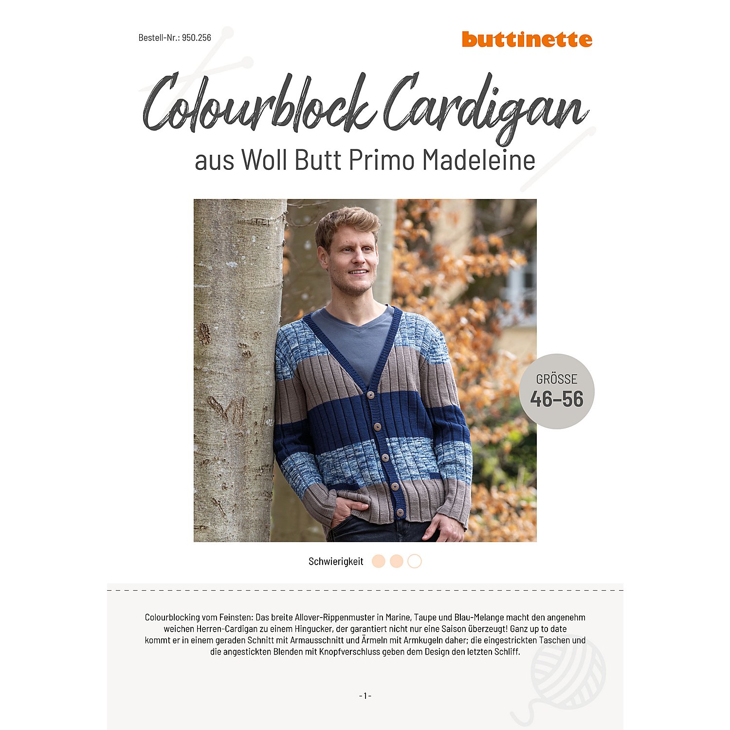Strickanleitung – Colourblock Cardigan aus Woll Butt Primo Madeleine