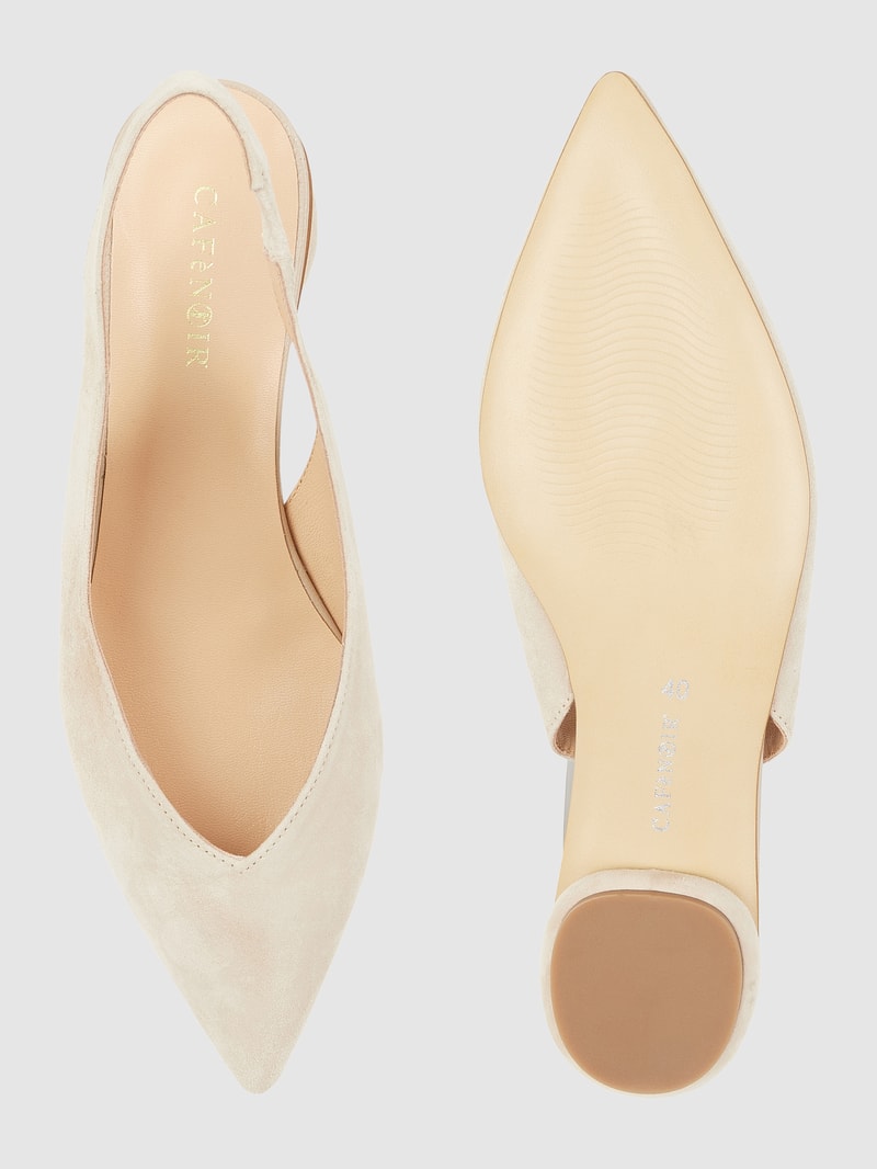 Ballerinas mit Slingback in beige