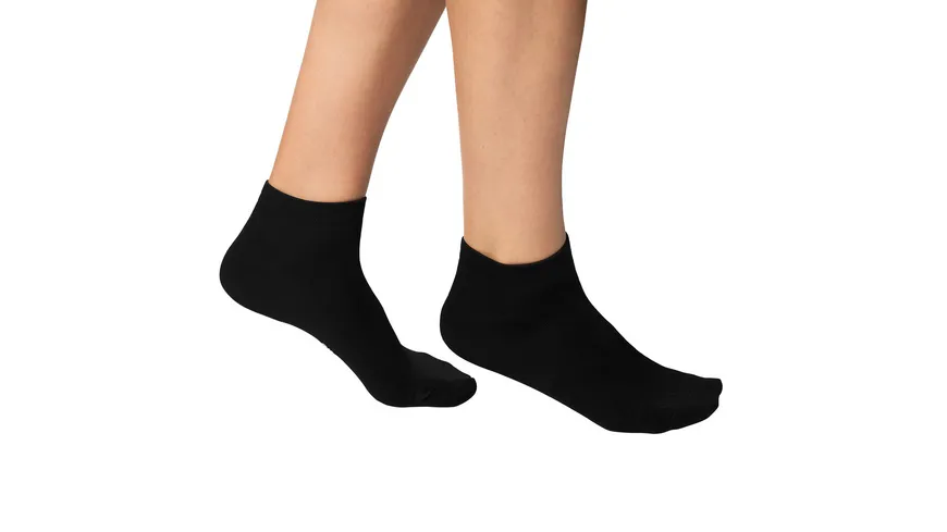 DIM Damen Sneaker Socken Low Cut 2er Pack schwarz