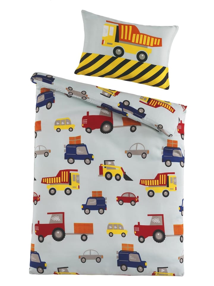 Carpe Sonno Polyester Bettwäsche Set Fahrzeuge in Mehrfarbig günstig kaufen 100 x 135 cm   40 x 60 cm