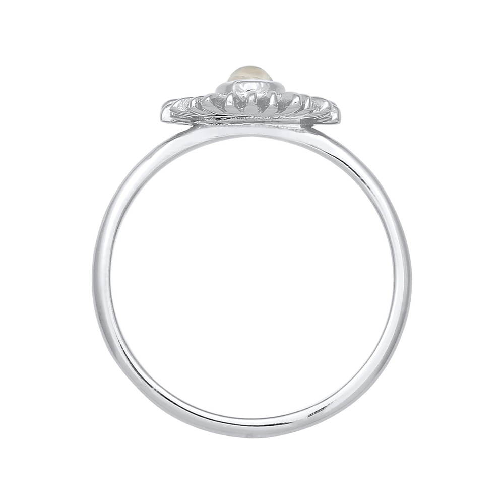 Elli Elli Bague Blogueur Femme Sun Boho Look Trend avec pierre de lune en argent sterl Bague