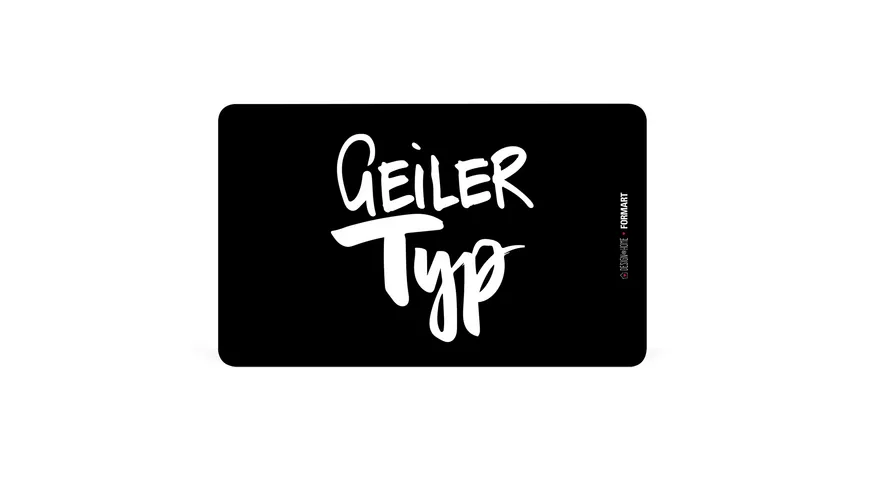 Design@Home Frühstücksbrettchen Geiler Typ schwarz/ weiß