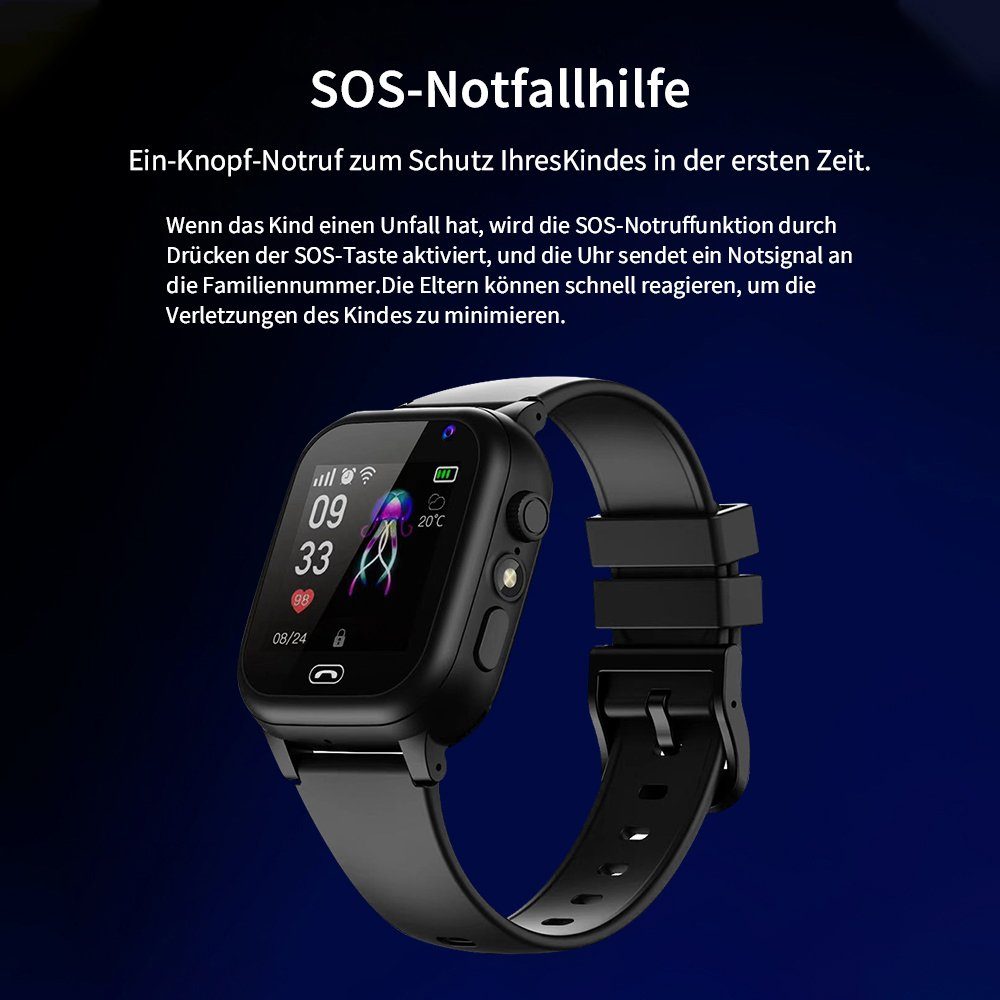 Bothergu Smartwatch, Jungen Mädchen 3-13 Jahre Kinder Geburtstagsgeschenk (Blau)