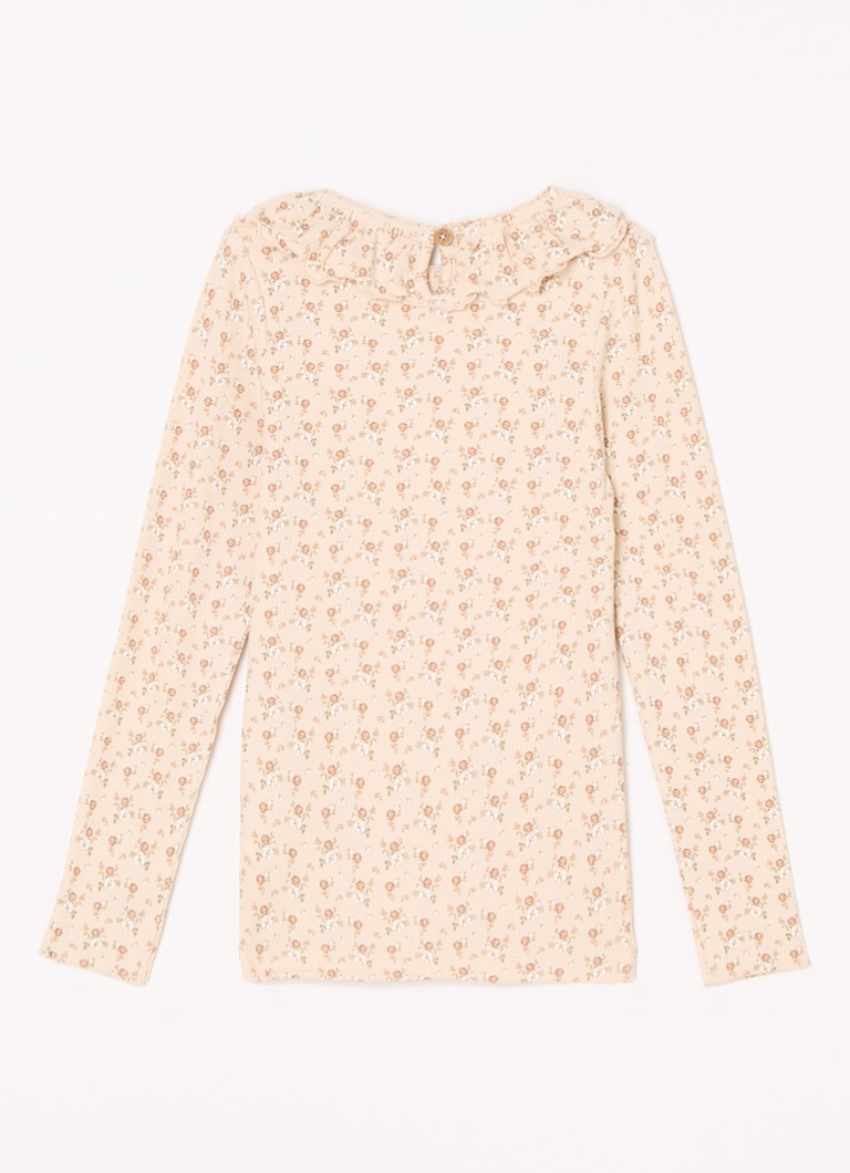 Blusa de manga comprida Lil' Atelier NMFGago em malha canelada de lyocell.