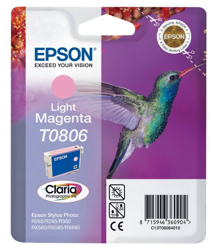 Epson T0806 Original Tintenpatrone C13T08064011 Hell Magenta