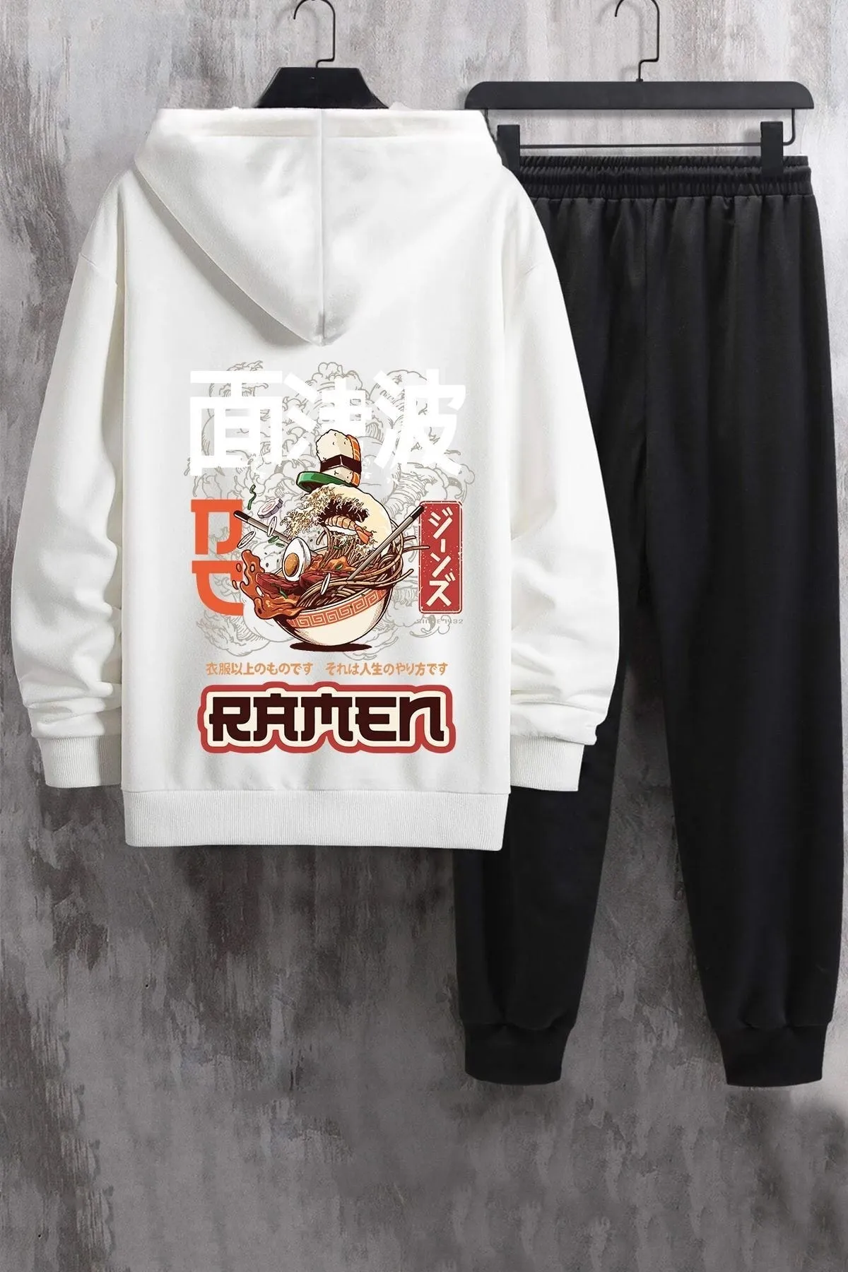 uyguntarz  Bedrucktes Unisex-Ramen-Trainingsanzug-Set