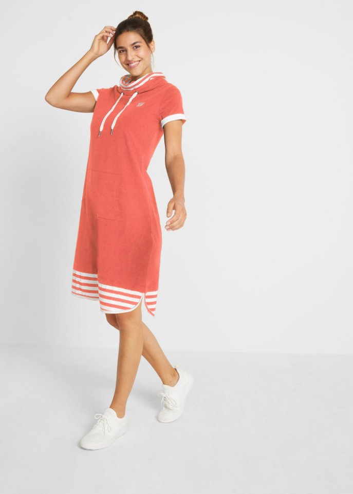 Baumwoll-Shirtkleid, kurzarm