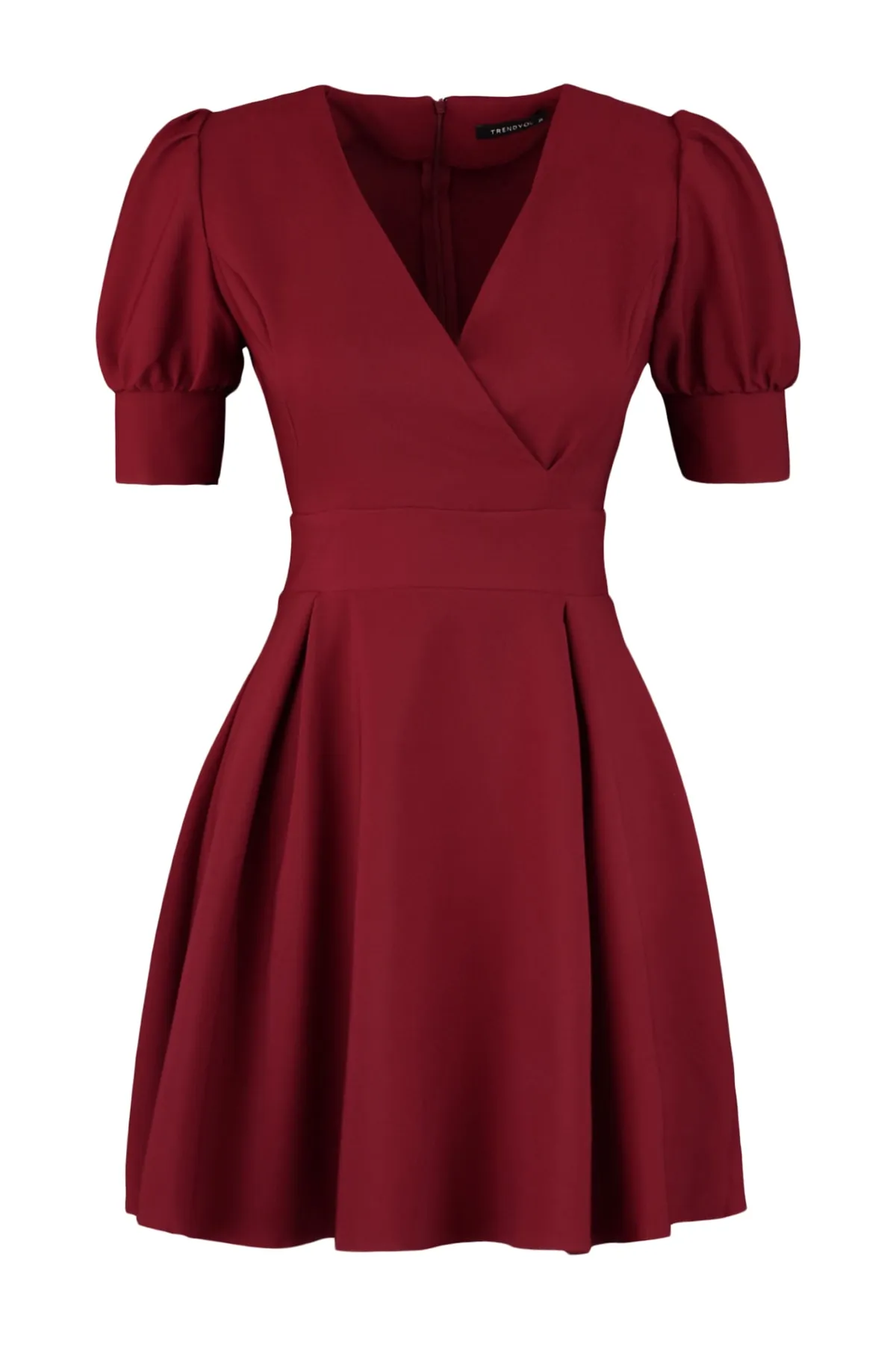 Trendyol Collection  Burgunderfarbenes, gewebtes, zweireihiges, gewebtes Kleid mit Kragen TWOSS20EL1639