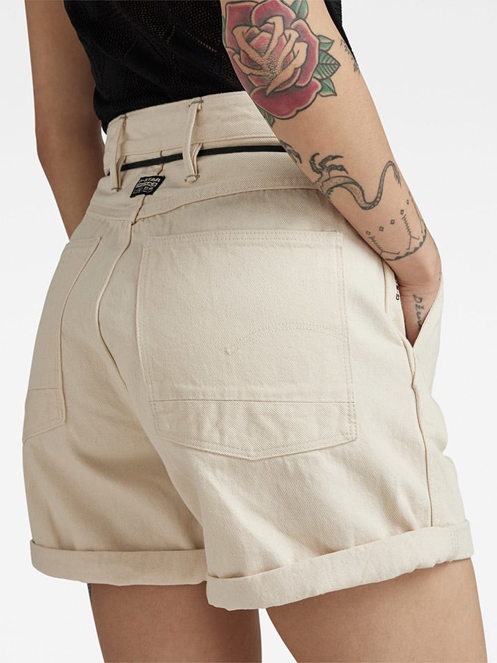 G-Star Jeans-Shorts in Beige günstig kaufen