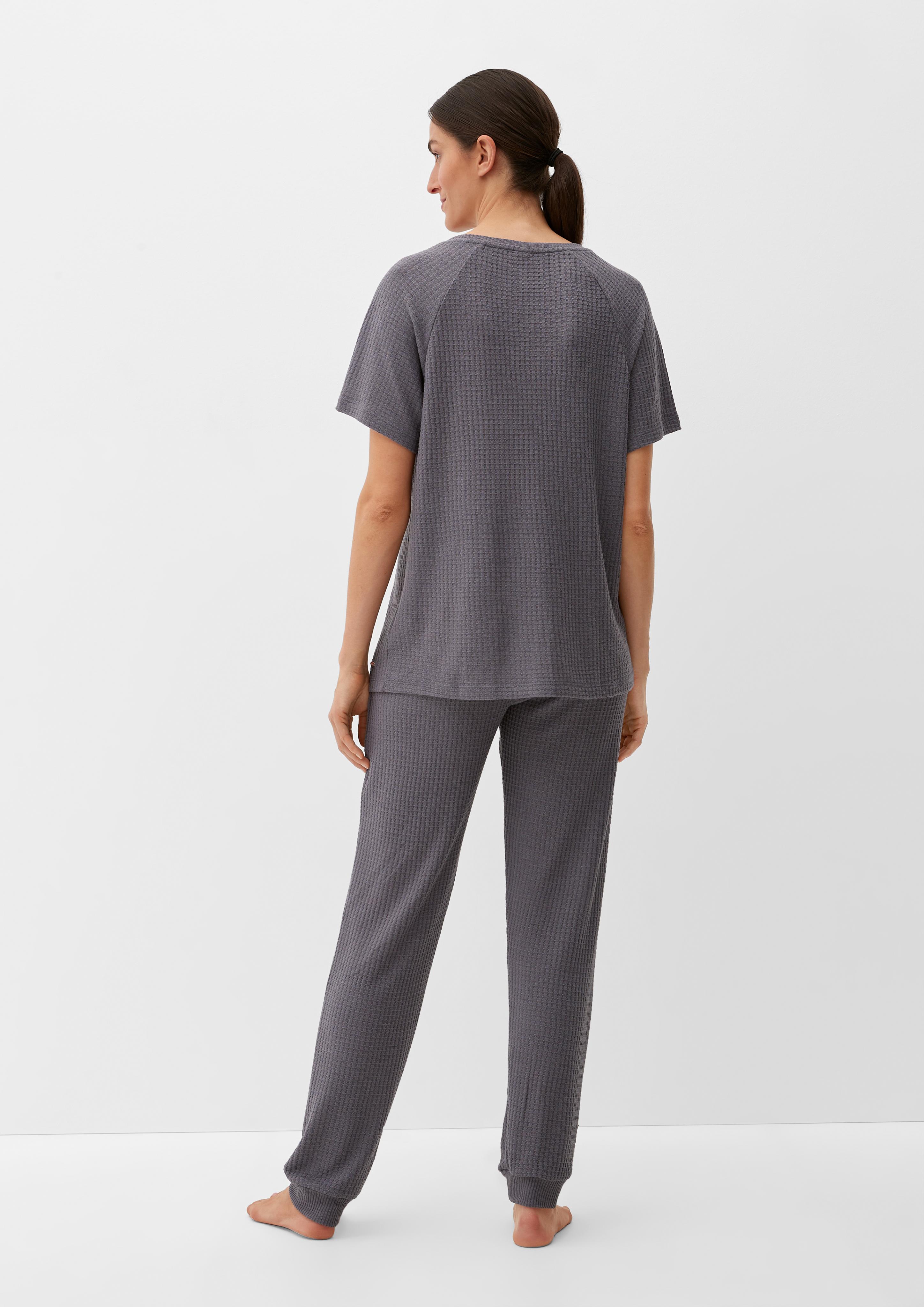 Nachtshirt in Waffelpiqué-Struktur  6007804-9000