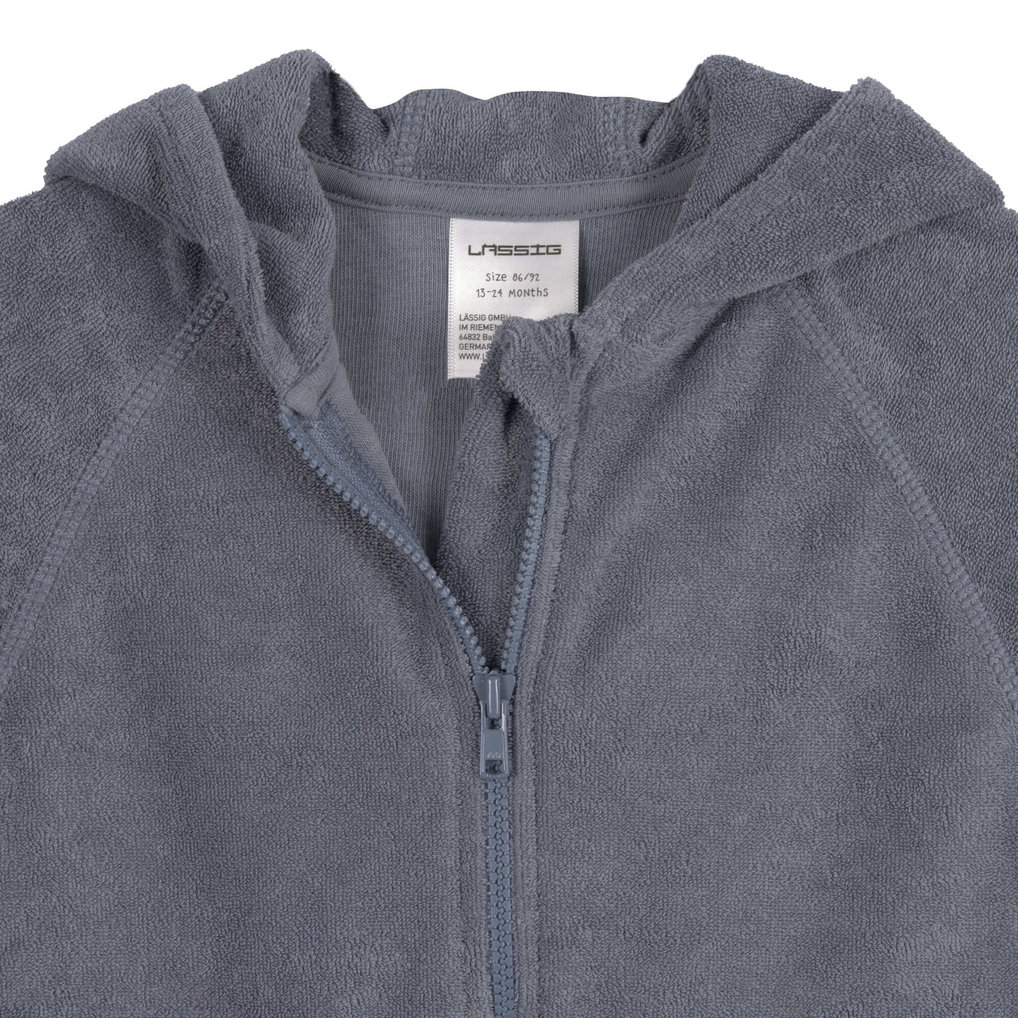 Frottee Jacke Kinder, Anthrazit