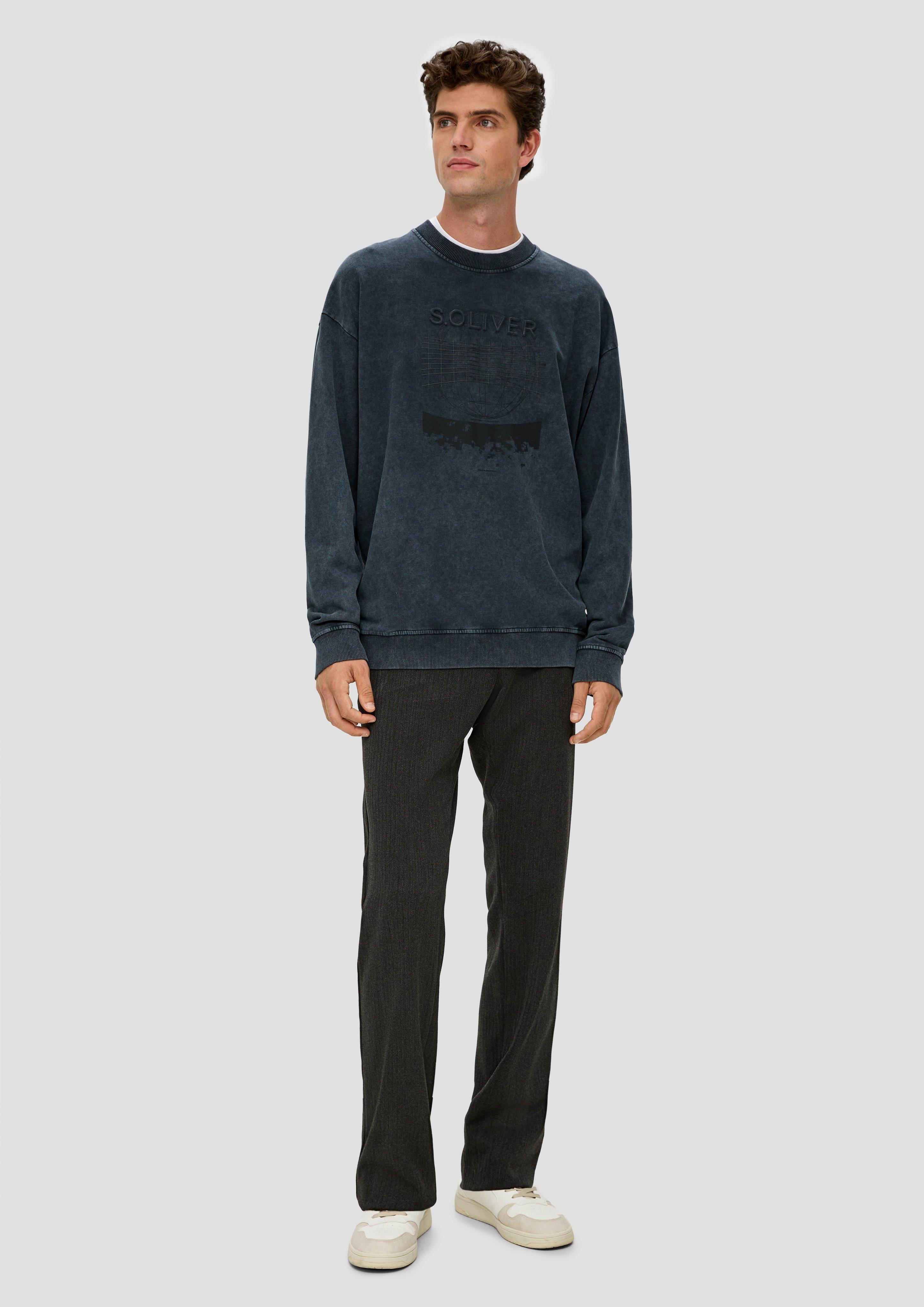 Gewaschenes Sweatshirt mit Grafik-Print  2135758-9635