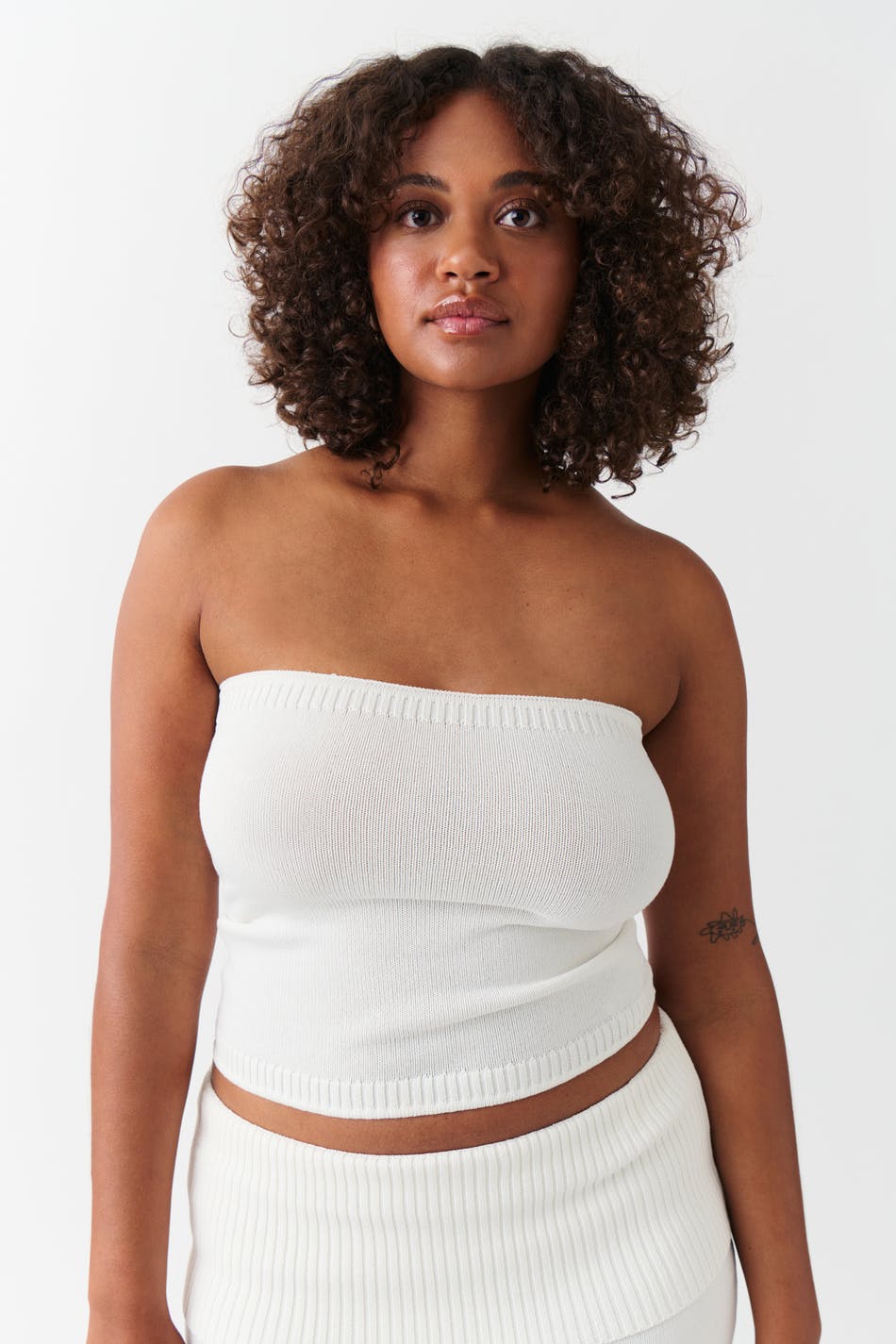 Knitted tube top