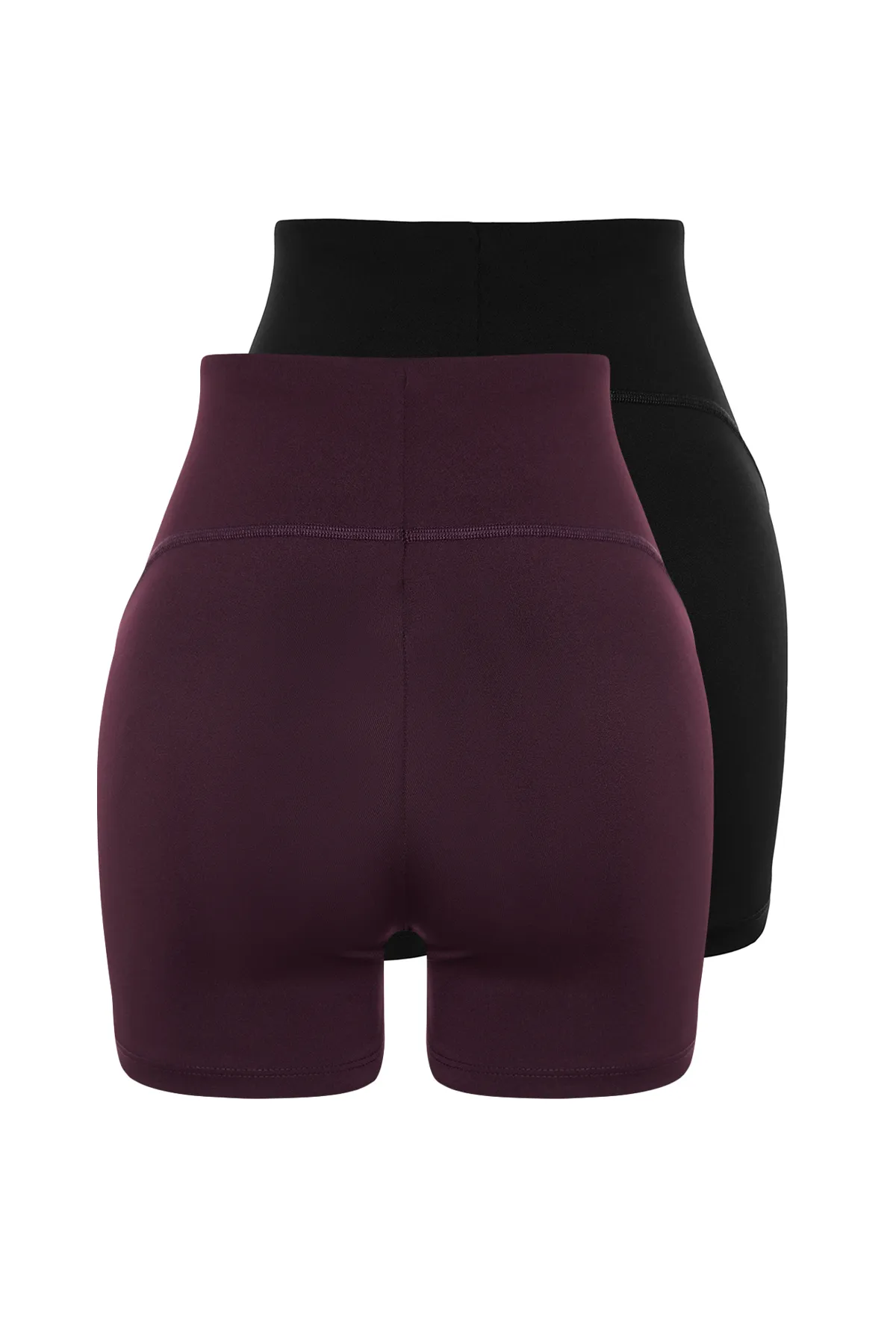 Trendyol Collection  Schwarz-Rudum 2er-Pack Restorer Strick-Sportshorts/kurze Leggings TWOSS21SR0698