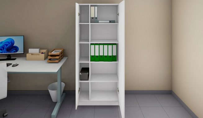 borchardt Möbel Aktenschrank Wallis moderner Mehrzweckschrank mit Push-to-Open-Funktion
