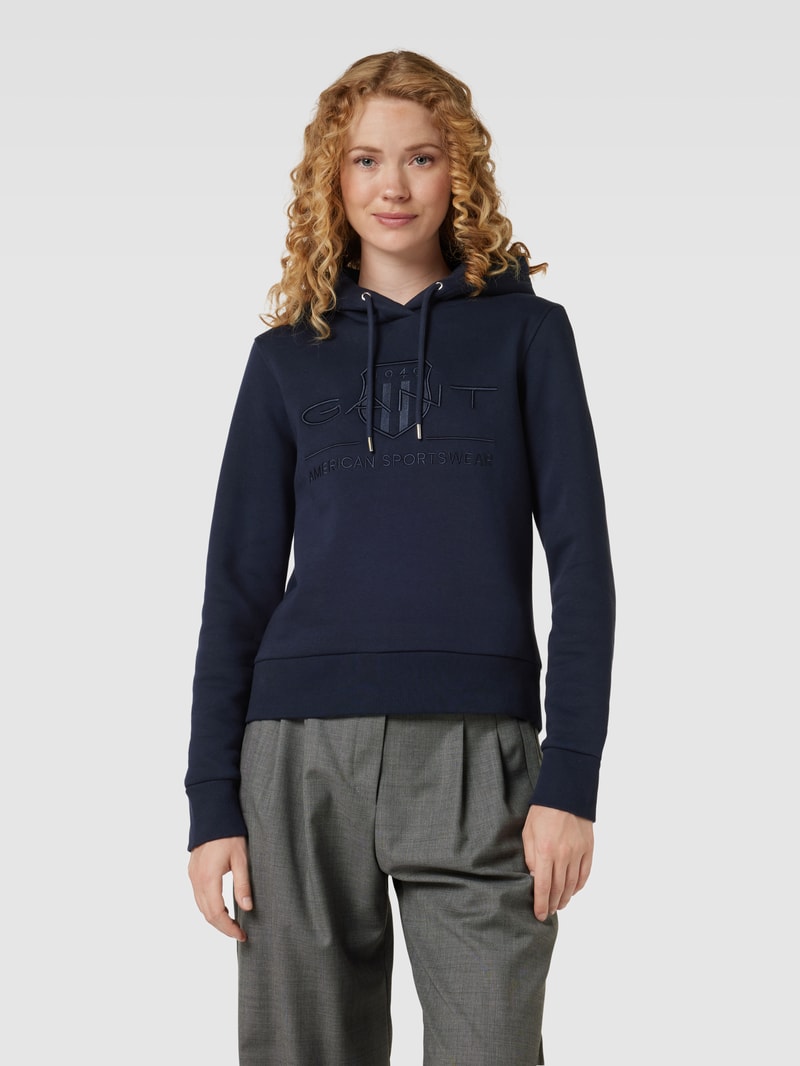 Hoodie mit Kapuze in marineblau