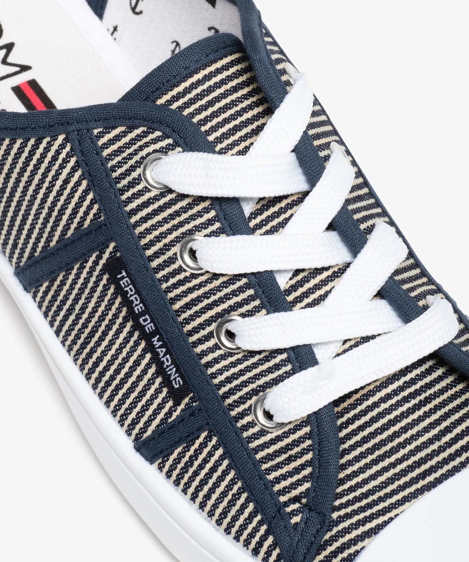 Baskets femme en toile à bout renforcé – Terre de Marins marine | GEMO