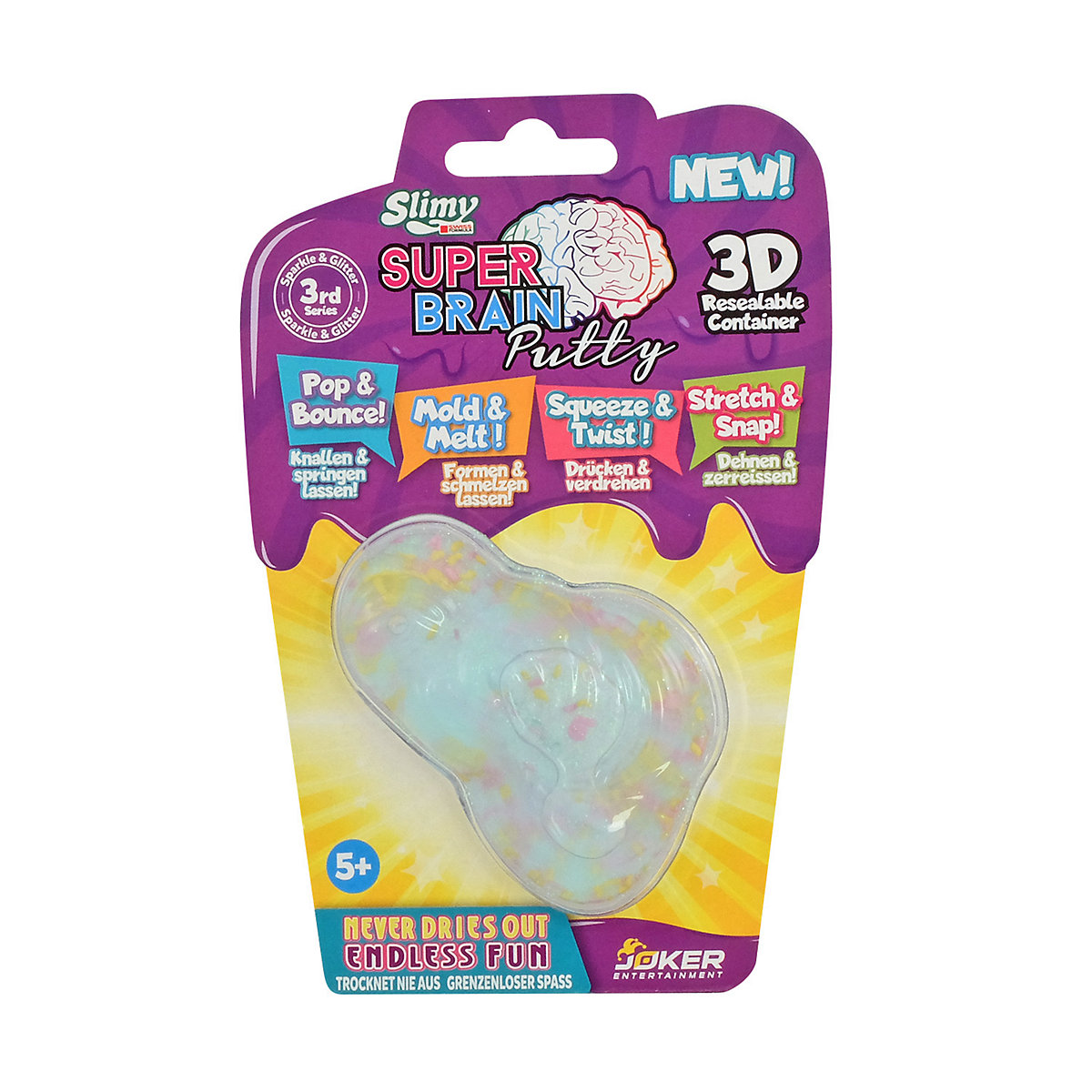 SLIMY® Super Brain Putty 22g - intelligente Modellier- und Hüpfknete, BPA- und glutenfreie Kinderknete in 18 tollen Farben