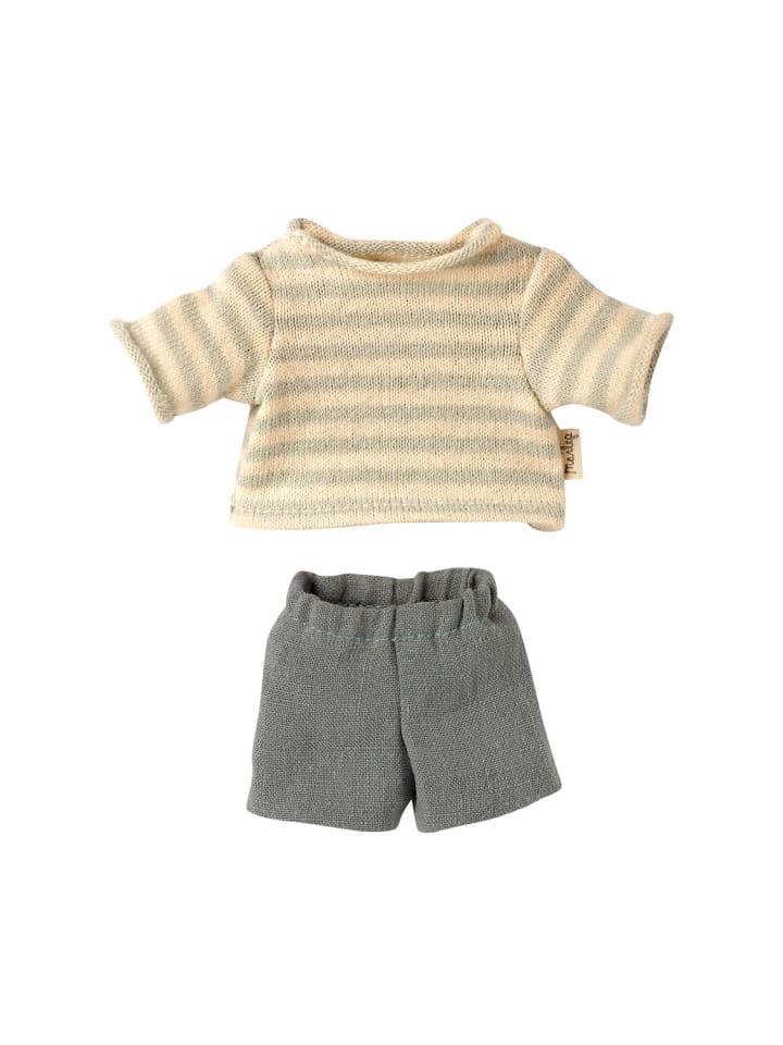 Maileg Kleidung für Junior Teddy 2 teiliges Set mit Shorts und Strick Pulli günstig kaufen onesize