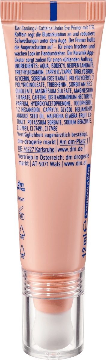 Primer Cooling & Caffeine Under Eye Light Peach, 12 ml