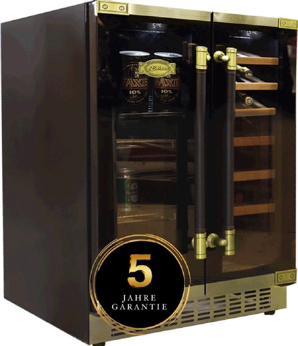 Kaiser Küchengeräte Weinkühlschrank K 64800 AD/5 Jahres Garantie,Retro Weinkühlschrank, 63 Bierdosen, LED Display, Freistehend