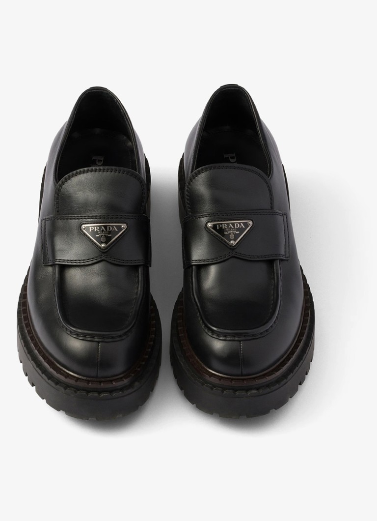 Mocassim Prada Double Chocolate em couro