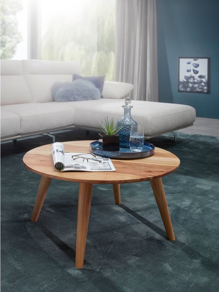 KADIMA DESIGN Couchtisch | Akazie, ø75x40cm, Massivholz, Rund günstig kaufen onesize