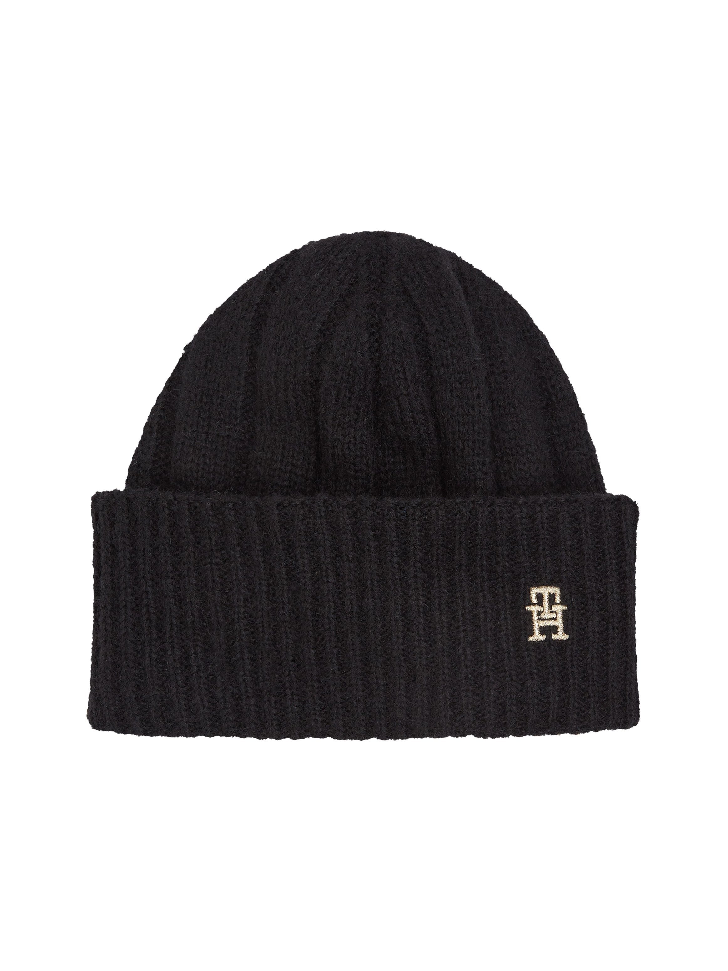 Tommy Hilfiger Beanie TH TIMELESS BEANIE Beanie mit Monogramm-Emblem