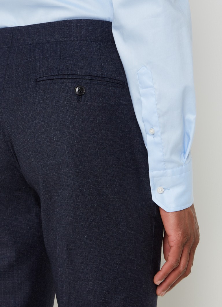 Pantaloni Reiss Dunn Cross Slim Fit din lână cu buzunare cu fermoar.