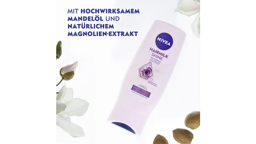 NIVEA Haarmilch Natürlicher Glanz Spülung mit Mandelmilch 200 ml