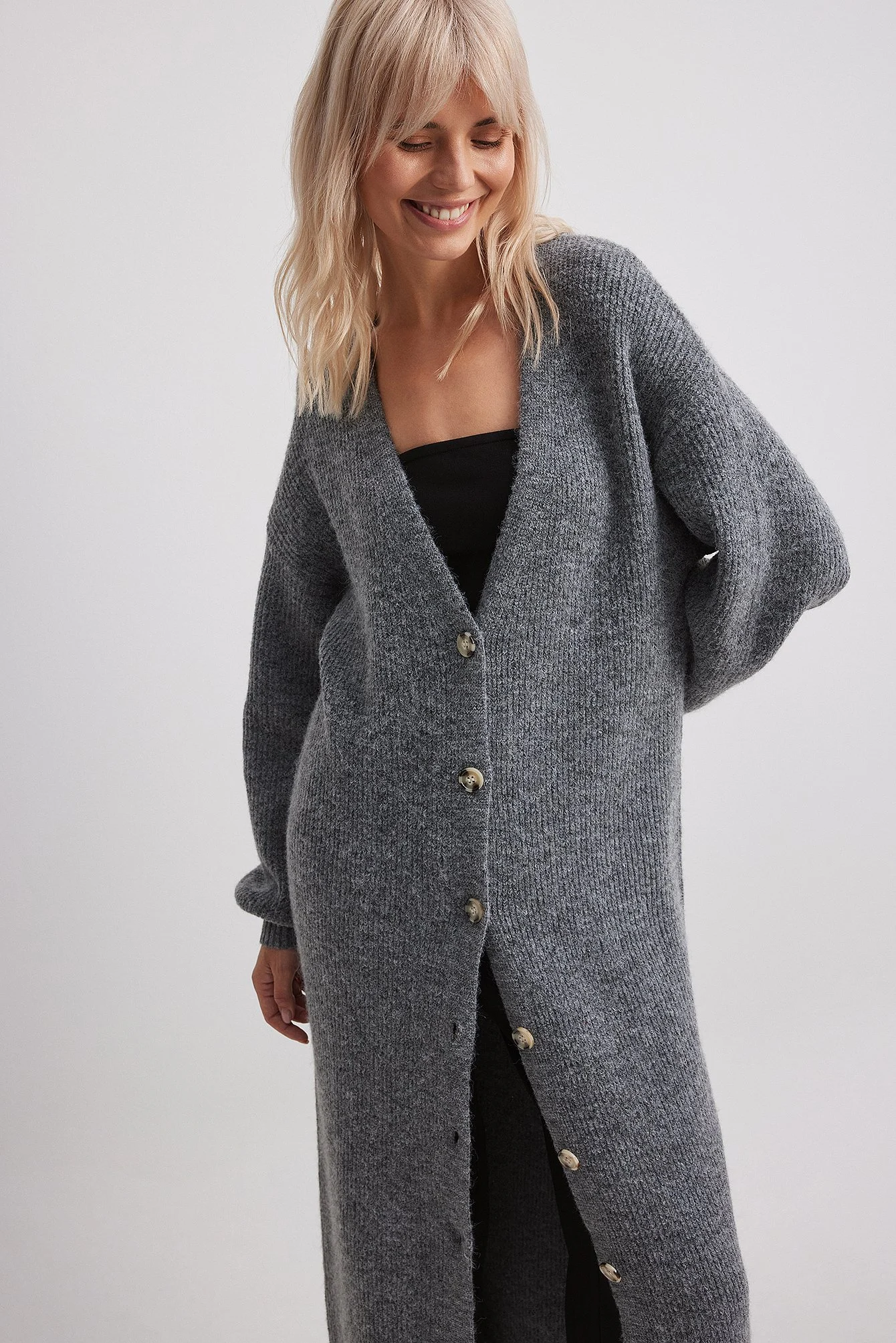 Lange Strickjacke