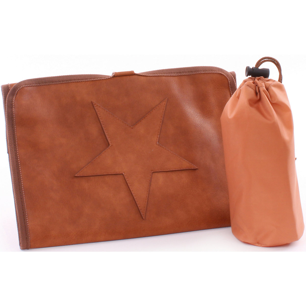 Wickeltasche Coloured Stars, cognac