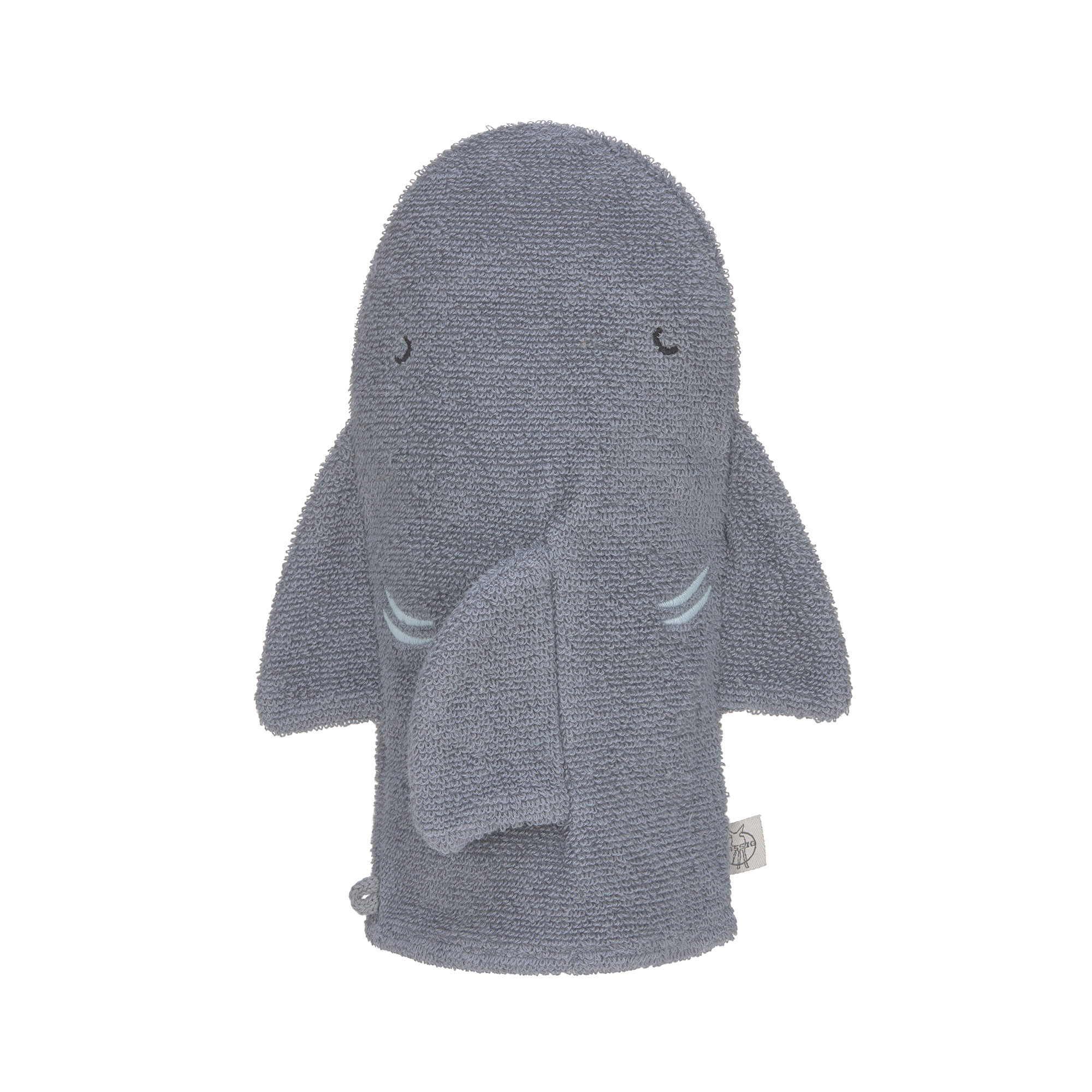 Spiel-Waschhandschuh GOTS, Hai Grau