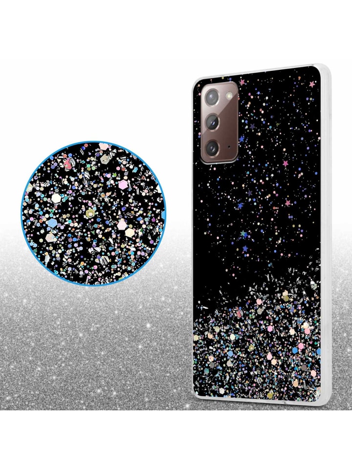cadorabo Hülle für Samsung Galaxy NOTE 20 Glitter in Schwarz mit Glitter günstig kaufen onesize