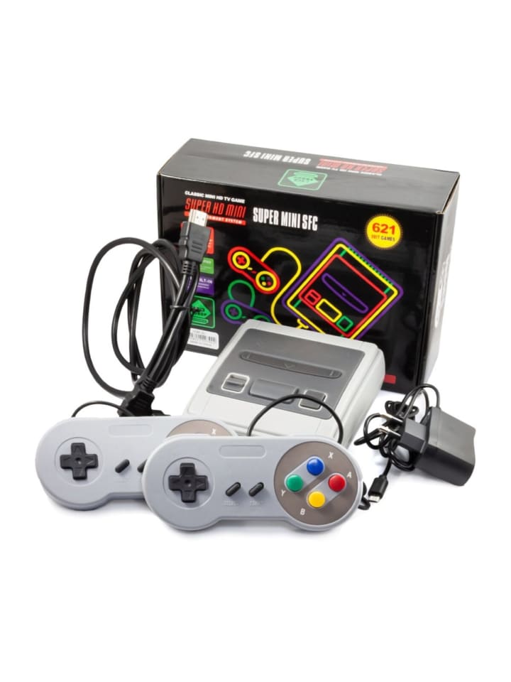 COFI 1453 Retro-Spielekonsole – Nostalgie pur mit 621 Klassikern! in Grau günstig kaufen onesize