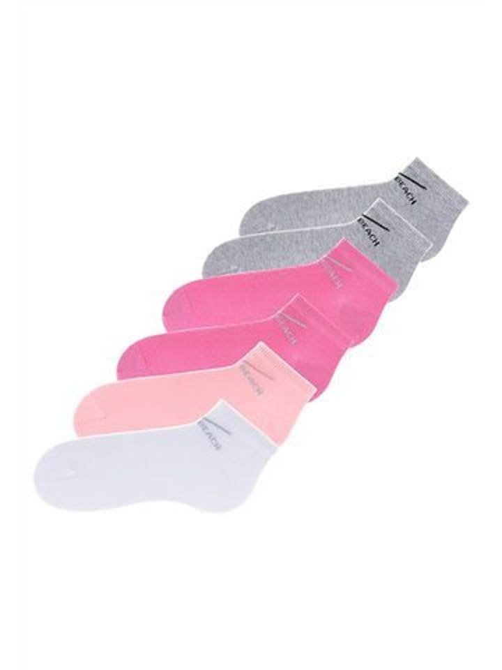 Venice Beach Sneakersocken in grau-meliert, pink, rosa, weiß günstig kaufen