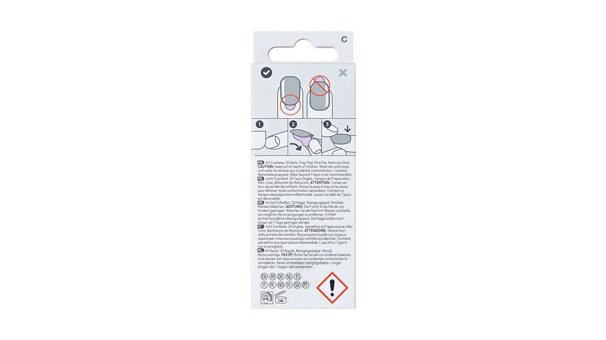 KISS Nail Impress Medium KIMM03C - lila, weiß, silber
