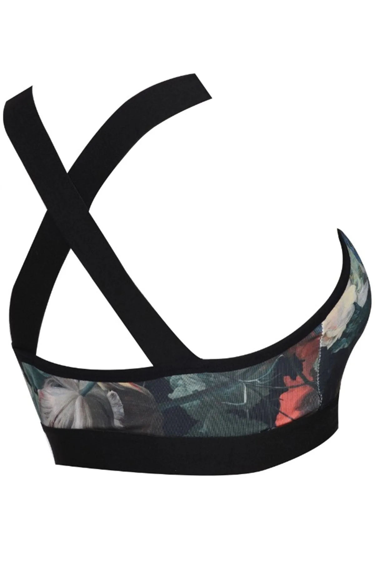Nicoletta  Mixed-47 Damen-BH, schwammunterstützt, Sport-Bustier, gemustert, Fitness