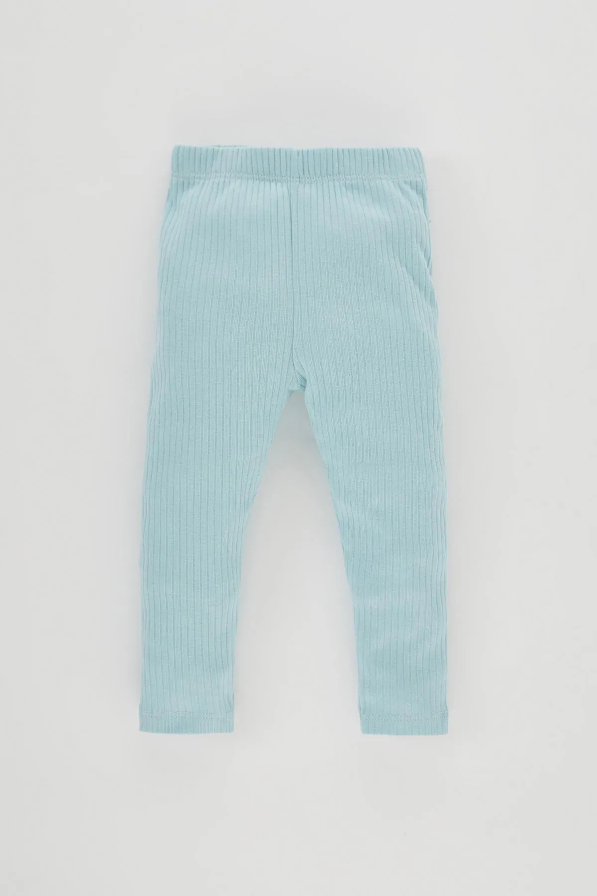 DeFacto  Baby-Mädchen-Pyjama-Set mit besticktem, langärmligem, geripptem Leibchen