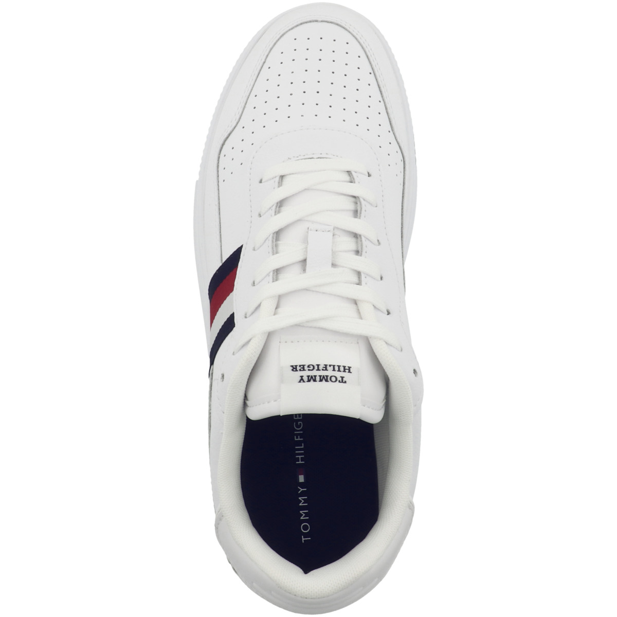 Tommy Hilfiger Supercup Leather Stripes Sneaker Low weiss