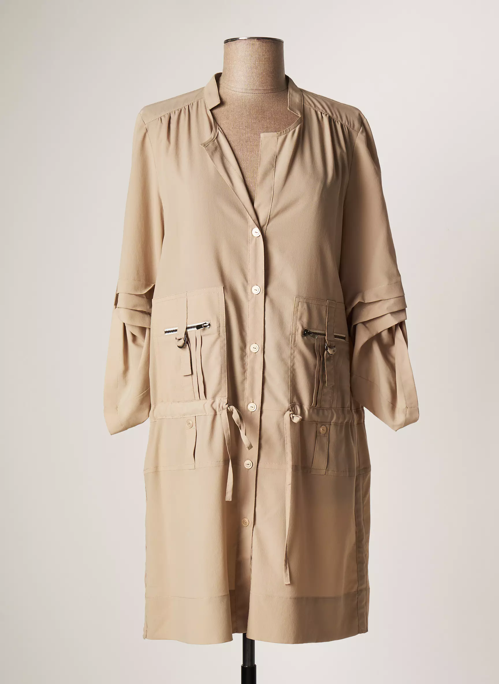 Lauren Vidal Vestecasual Femme couleur beige