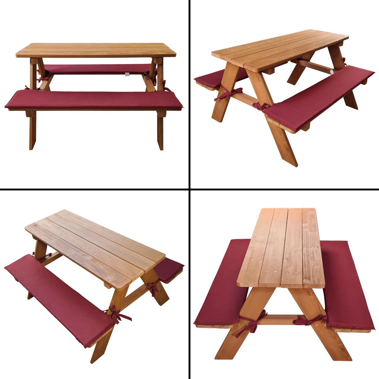 Coemo Kinder-Sitzgruppe Picknicktisch Spieltisch Holz