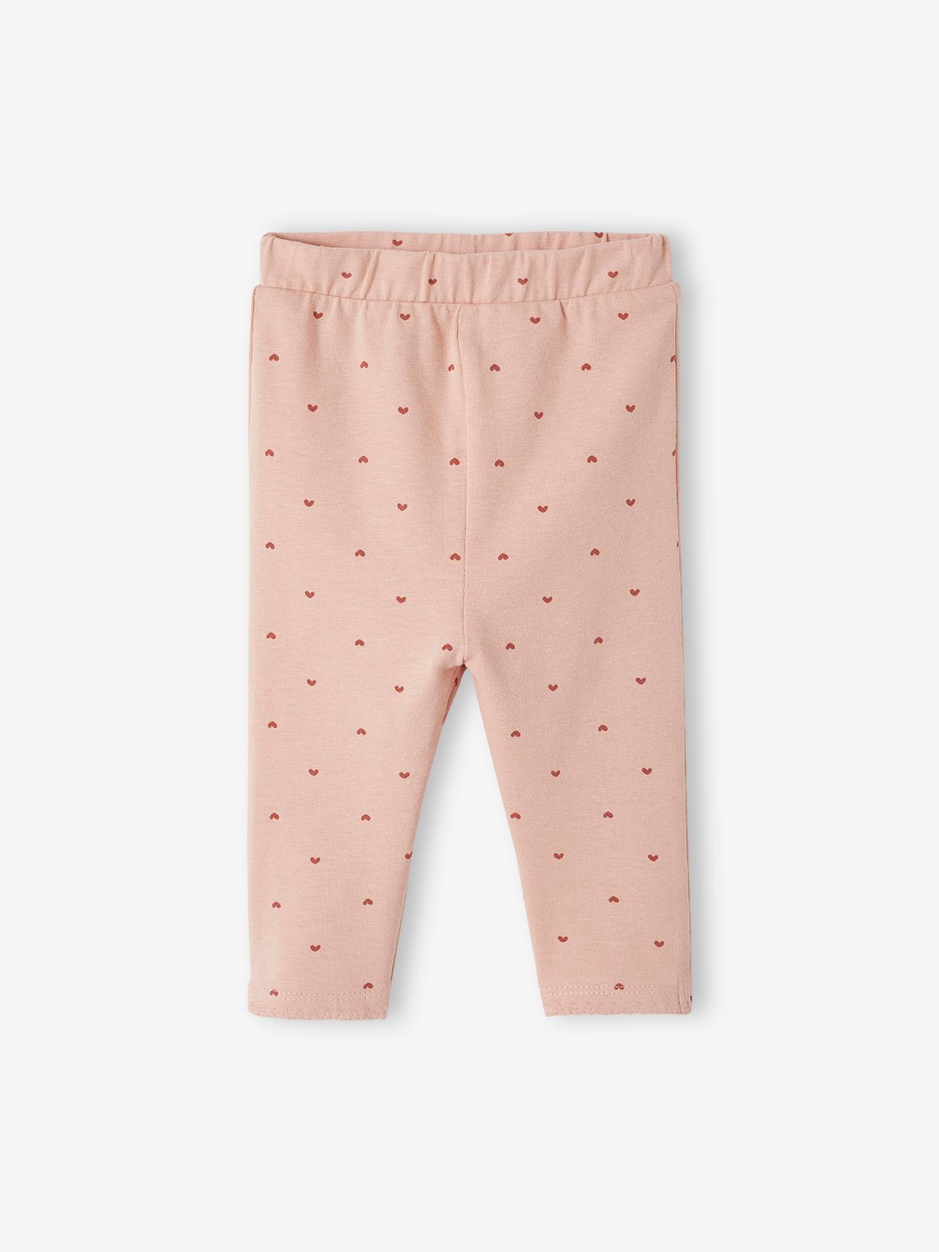 Vertbaudet 2er-Pack Baby Leggings Oeko-Tex - pudrig rosa