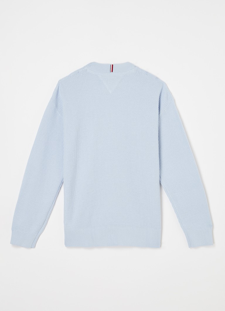 Tommy Hilfiger textúrovaný jemne pletený sveter